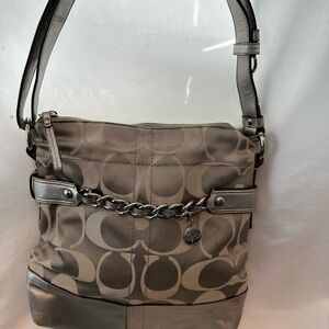 Vintage Y2K Coach Gray/ Silver Shoulder Bag